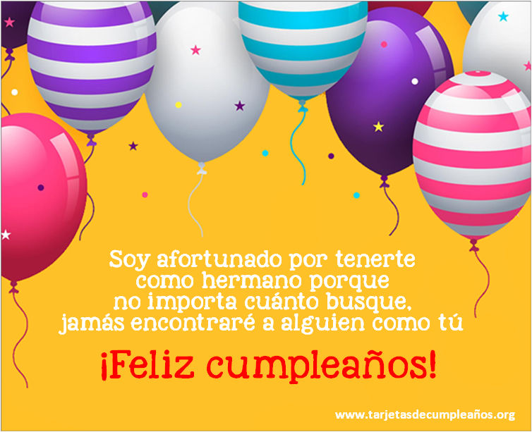 ▷ Tarjetas de Cumpleaños para un hermano Imágenes con frases ? ?